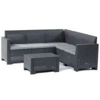 Комплект мебели NEBRASKA CORNER Set (углов. диван, столик), белый (Белый)