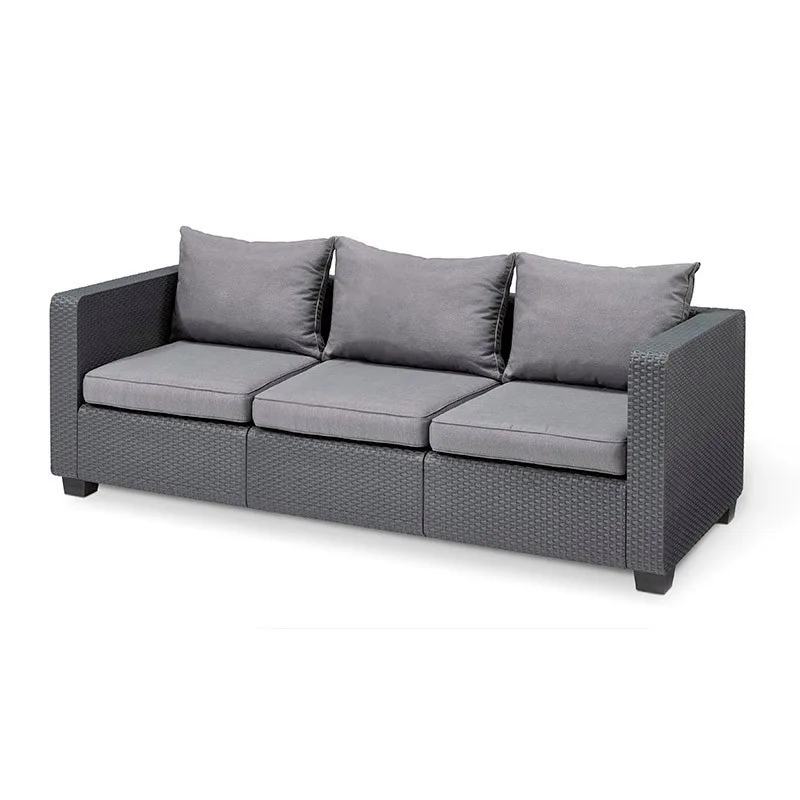 Диван трёхместный из пластика Salta 3 Seater Sofa (КАПУЧИНО)