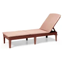 Шезлонг пластиковый с матрасом Jaipur Sun Lounger (Коричневый)