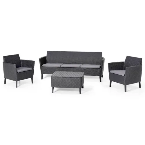 Комплект уличной мебели Salemo 3 Seater Set (ГРАФИТ) 2