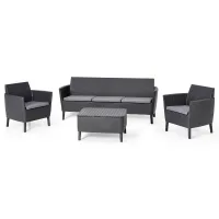 Комплект уличной мебели Salemo 3 Seater Set (ГРАФИТ)
