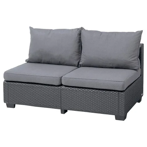 Диван двухместный из пластика Sapporo 2 Seater Sofa (ГРАФИТ) 2