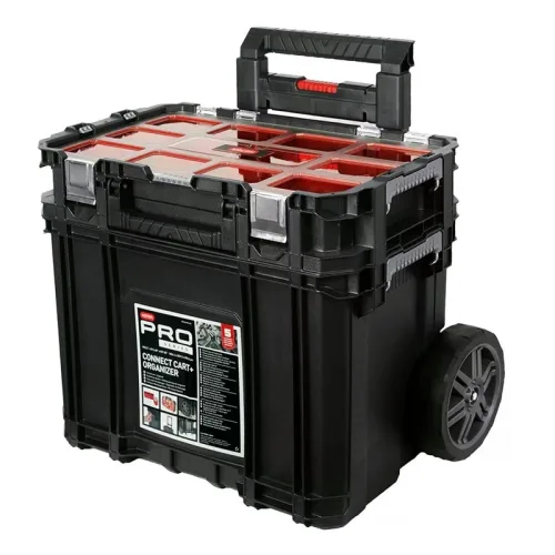 Набор из двух ящиков для инструментов на колёсах Connect Cart + Organizer 3