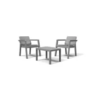 Обеденная группа из столика и двух кресел Emily Balcony Set With Cushions