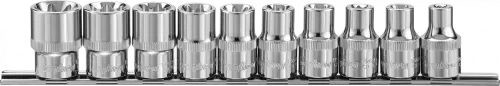 Набор головок торцевых 1/2"DR на держателе, внешний TORX, E8-E24, 10 предметов 2