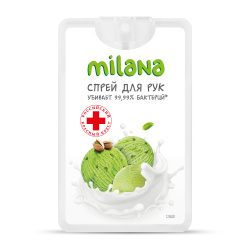 Гигиенический спрей для рук Milana cливочно-фисташковое мороженное 20 мл