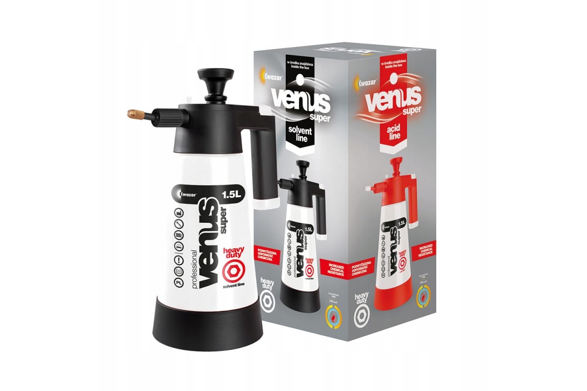 Опрыскиватель VENUS PRO+HD SOLVENT объем 1,5 л. компрессионный 4