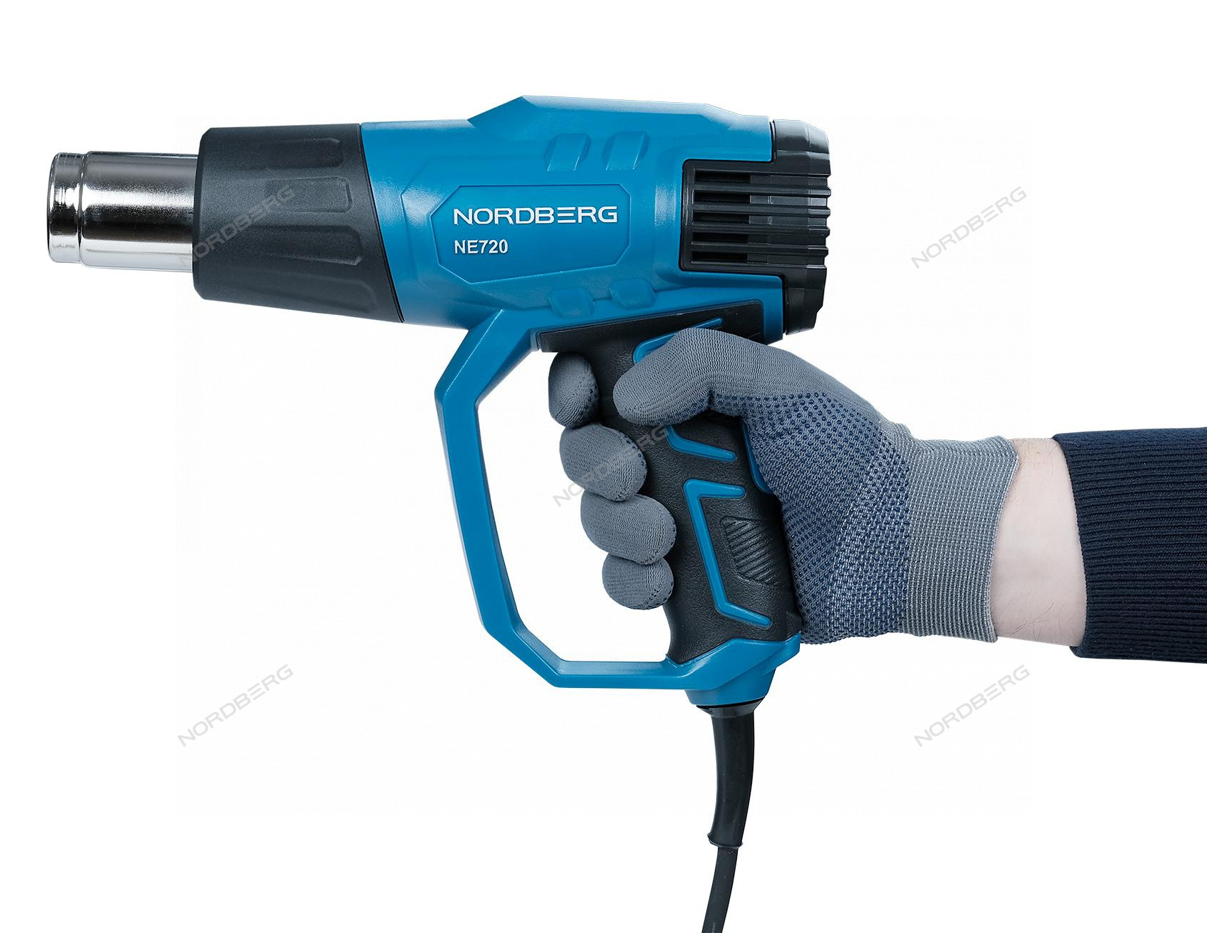 Фен с комплектом насадок, 50-600°С, 2000Вт 2