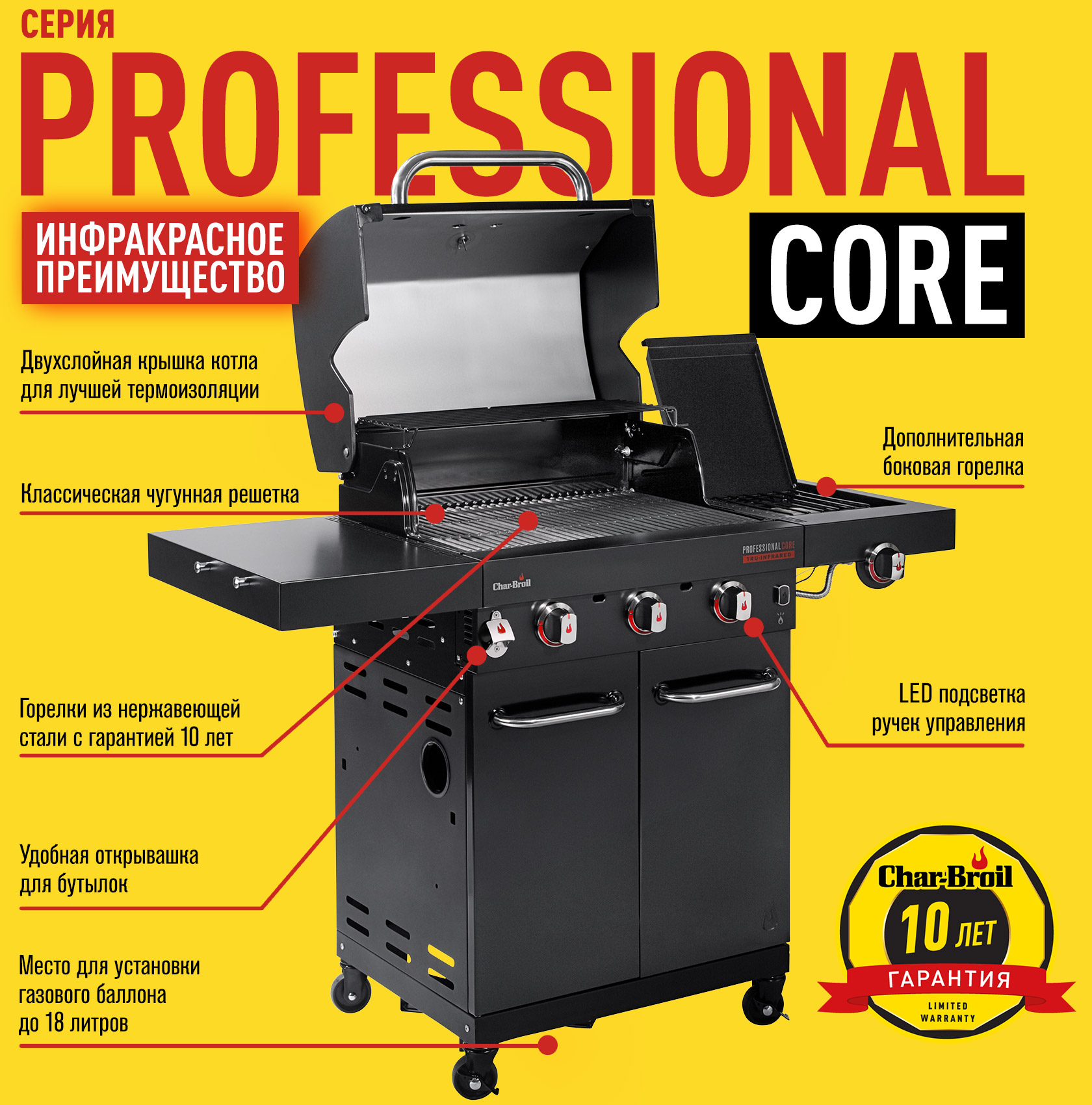 Газовый гриль Char-Broil Professional CORE 3B 2