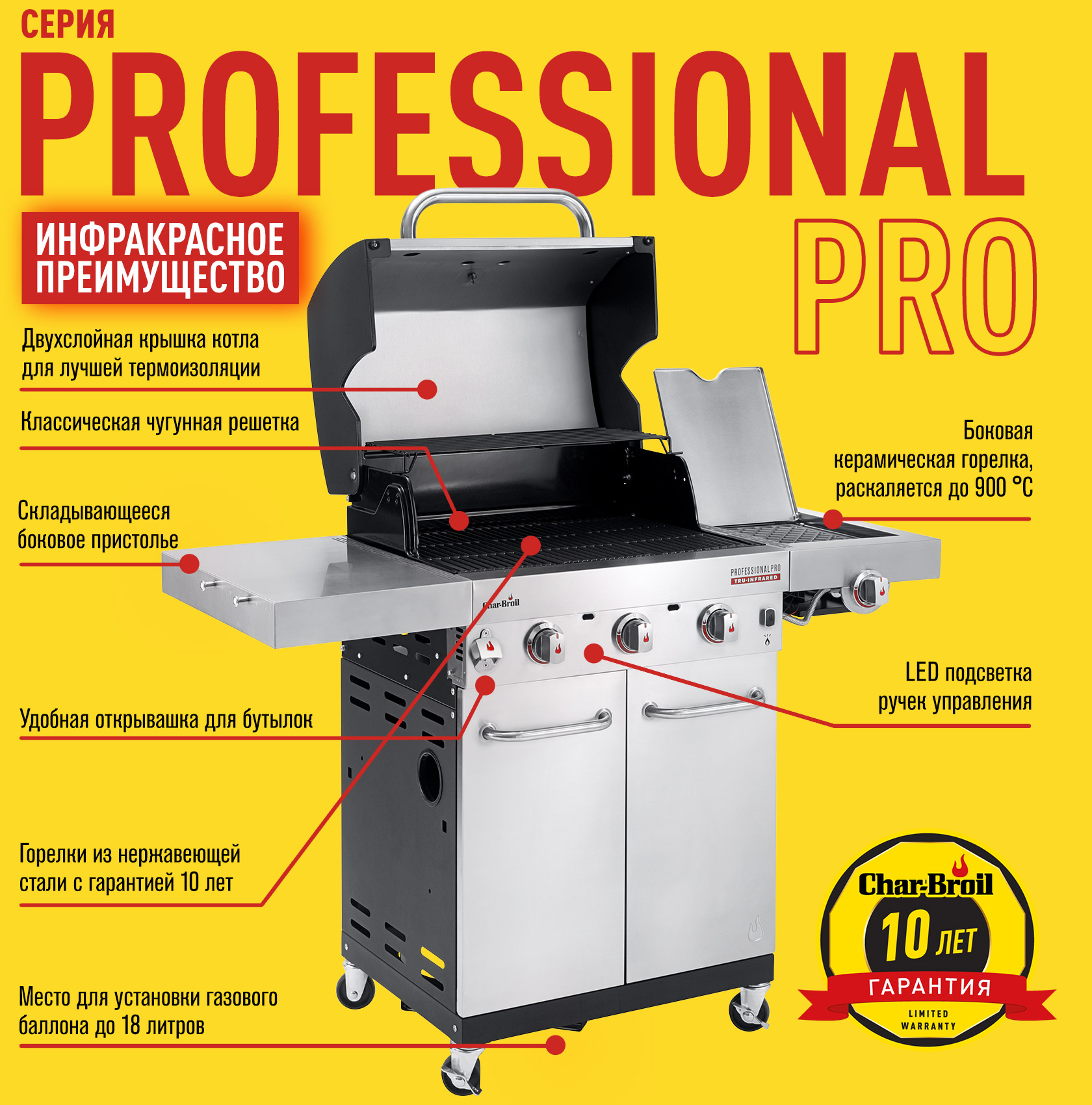 Газовый гриль  Professional PRO 3S 2