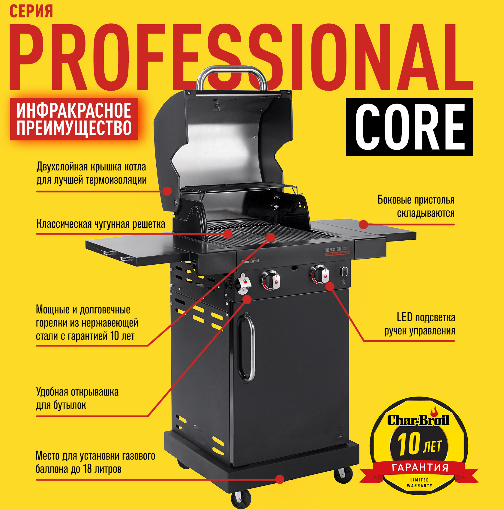Газовый гриль Char-Broil Professional CORE 2B 11