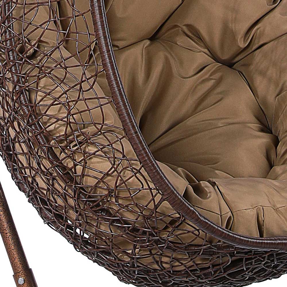 Подвесное кресло из искусственного ротанга AFM-219A Brown 3