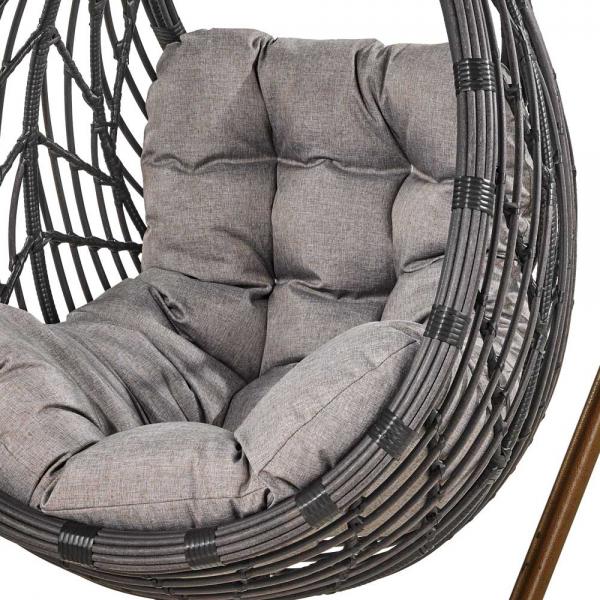Подвесное кресло из искусственного ротанга N886-W72 Dark Grey 2