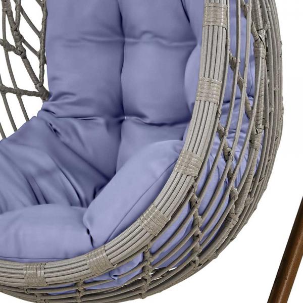 Подвесное кресло из искусственного ротанга N886-W70 Light Grey 2