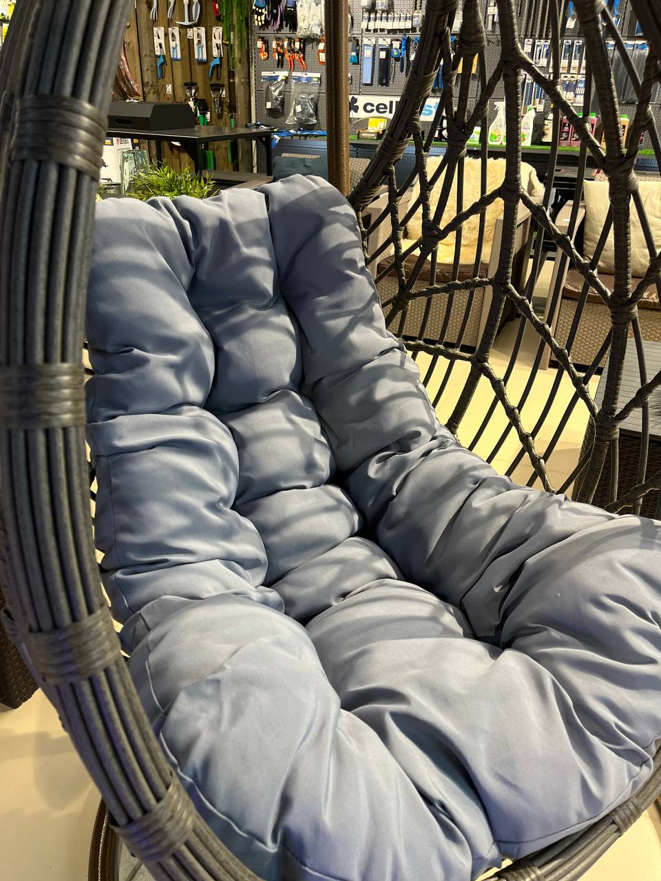 Подвесное кресло из искусственного ротанга N886-W70 Light Grey 5