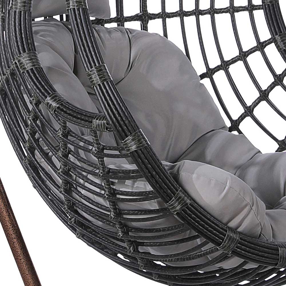 Подвесное кресло из искусственного ротанга AFM-300C Dark Grey 2