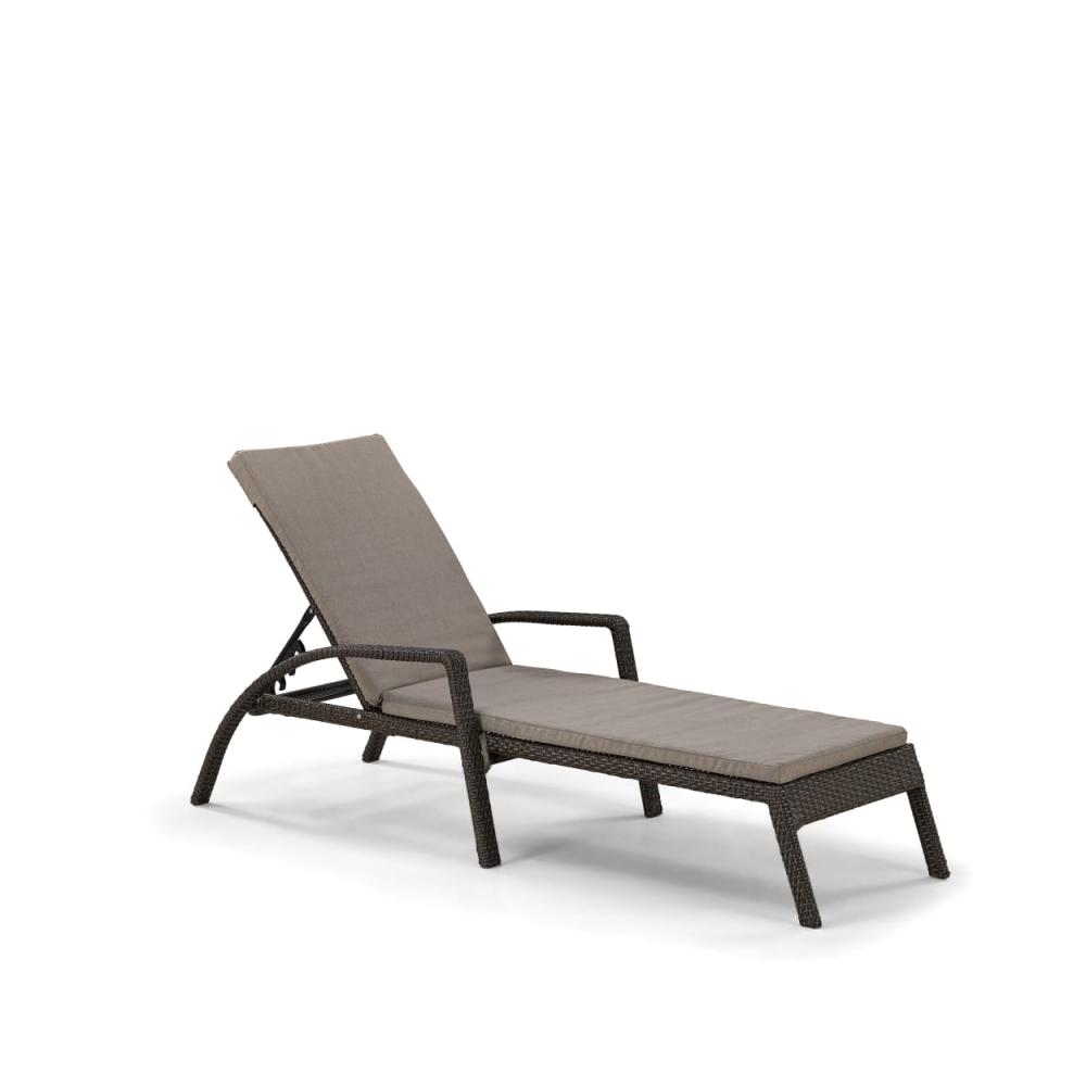 Шезлонг-лежак плетеный A30A2-W53 Brown с матрасом 2