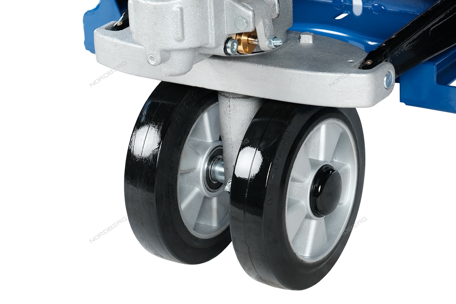 ТЕЛЕЖКА (Рохля) складская гидравлическая 2,5 т, усиленная, с резиновыми колесами 8