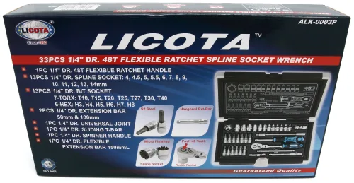 Набор торцевых головок 1/4" 33пр spline 4