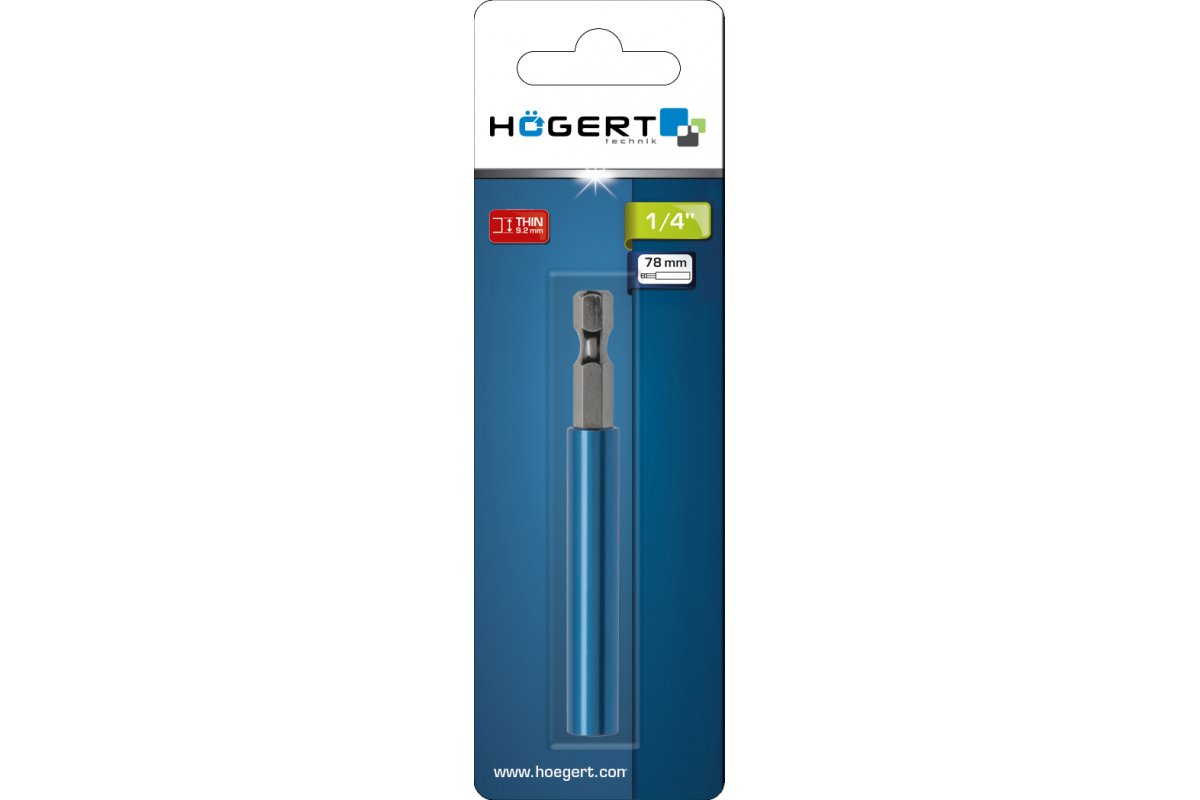 Битодержатель со встроенным магнитом 78 мм, SLIM, 1/4" 2