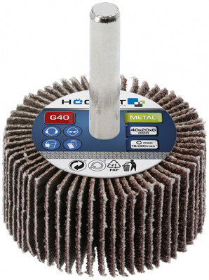 Круг шлифовальный лепестковый на шпильке 80x40x6 G120 2