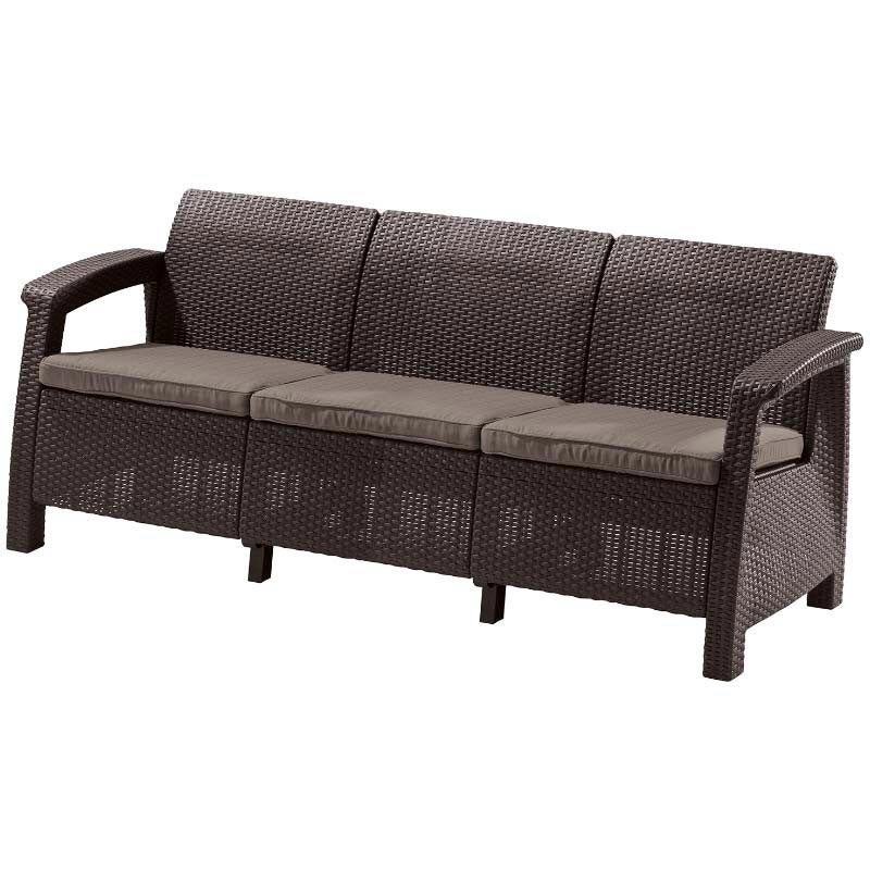 Тройной диван из пластика CORFU LOVE SEAT MAX (Белый) 2