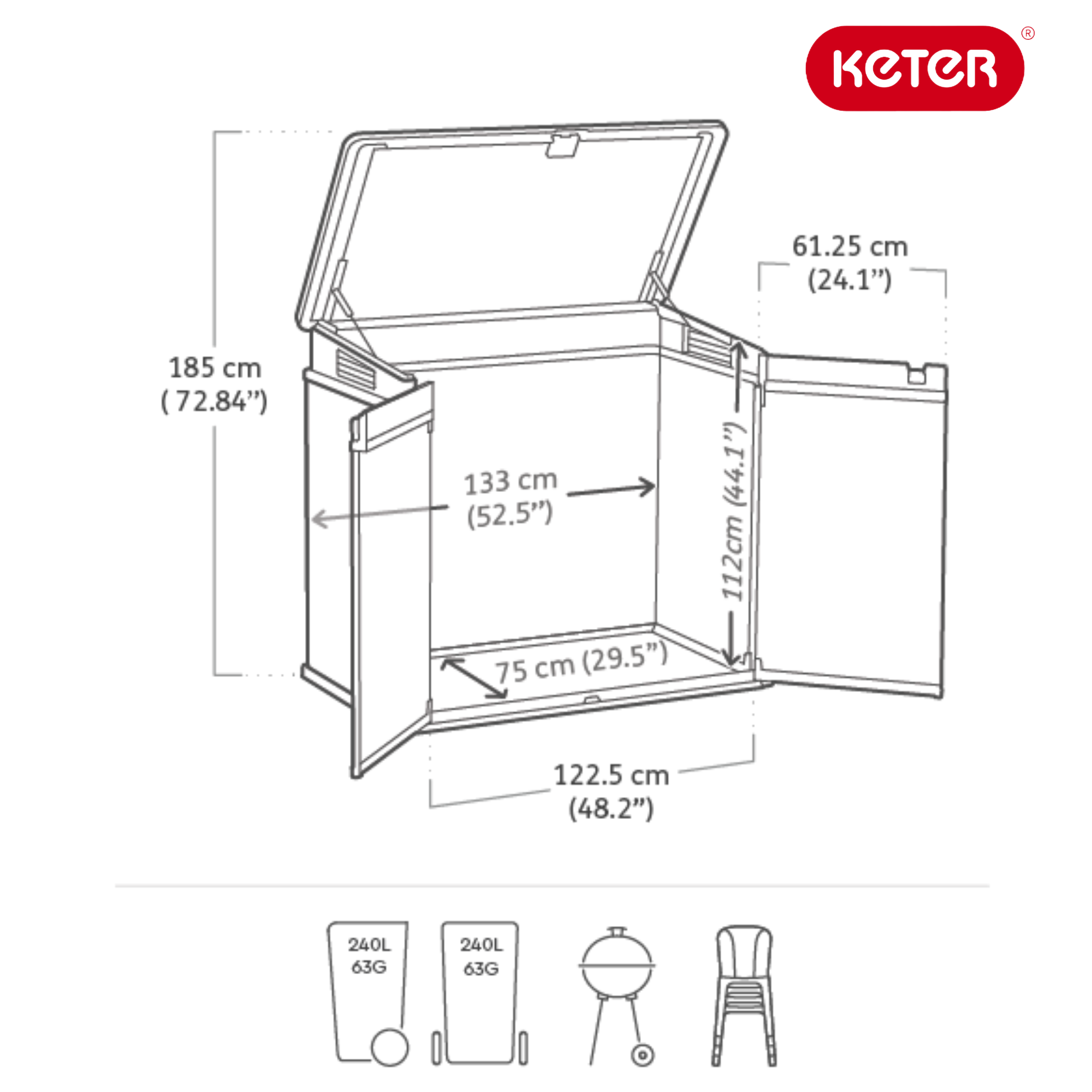 Шкаф садовый ELITE STORE 1150L  17206448 7