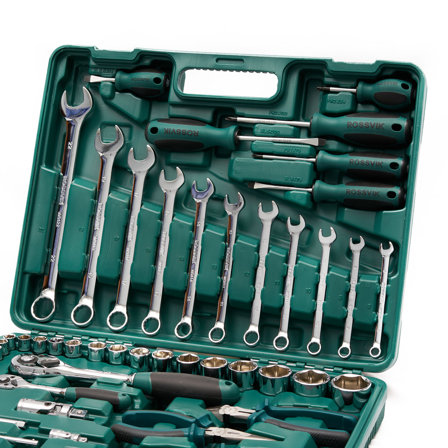 Набор инструментов универсальный, 55 предметов (1/4", 1/2" DR) 3