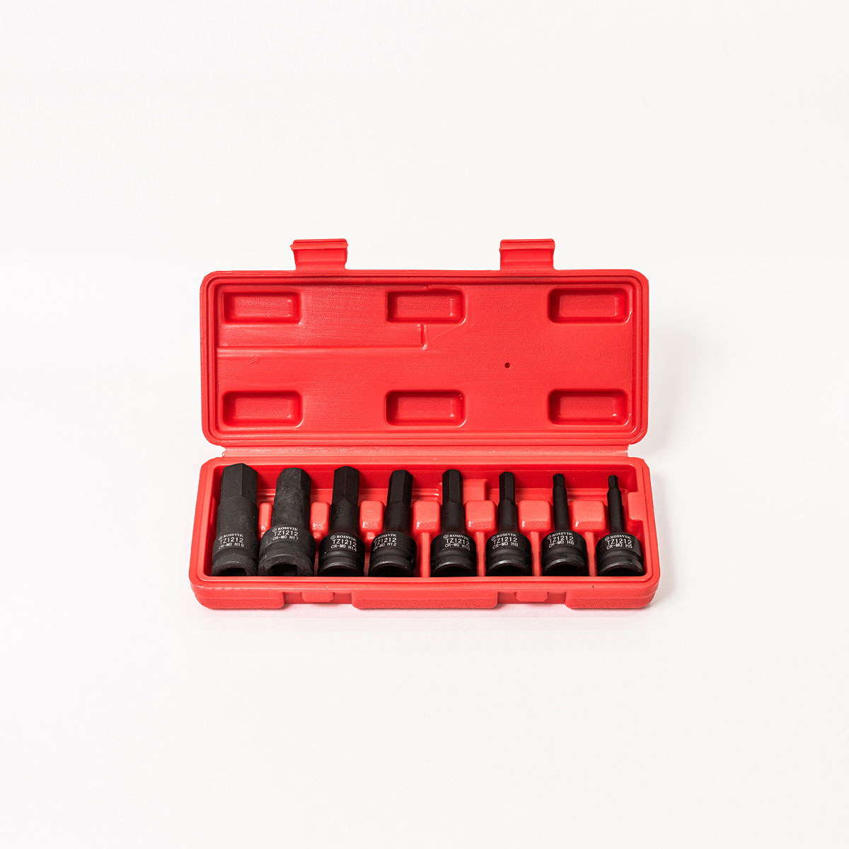 Набор головок ударных, 1/2", HEX H5-19 мм, 8 предметов