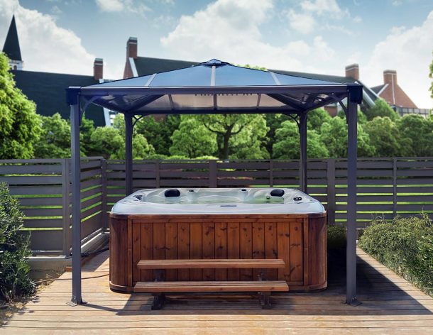 Открытая беседка GAZEBO PALERMO 3000 (серый) 2