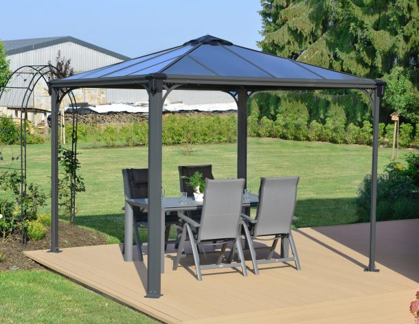 Открытая беседка GAZEBO PALERMO 3000 (серый) 3