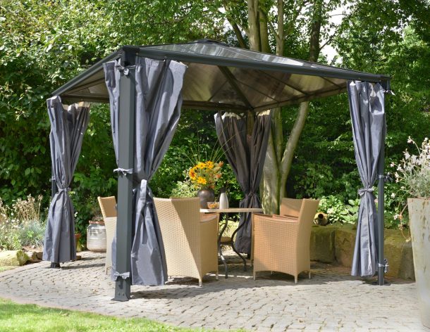 Открытая беседка GAZEBO PALERMO 3000 (серый) 5