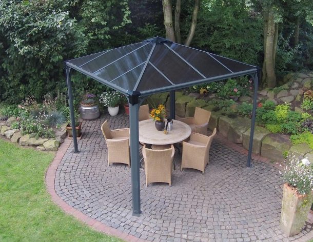 Открытая беседка GAZEBO PALERMO 3000 (серый) 6