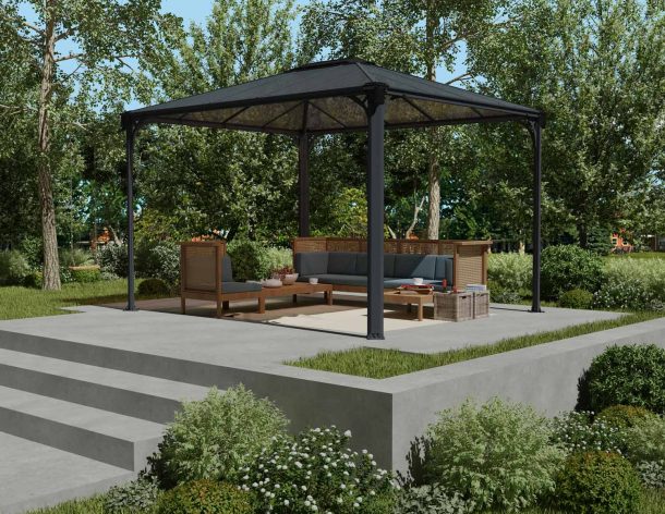 Беседка открытая Martinique 3600 Garden Gazebo Grey Bronze 5