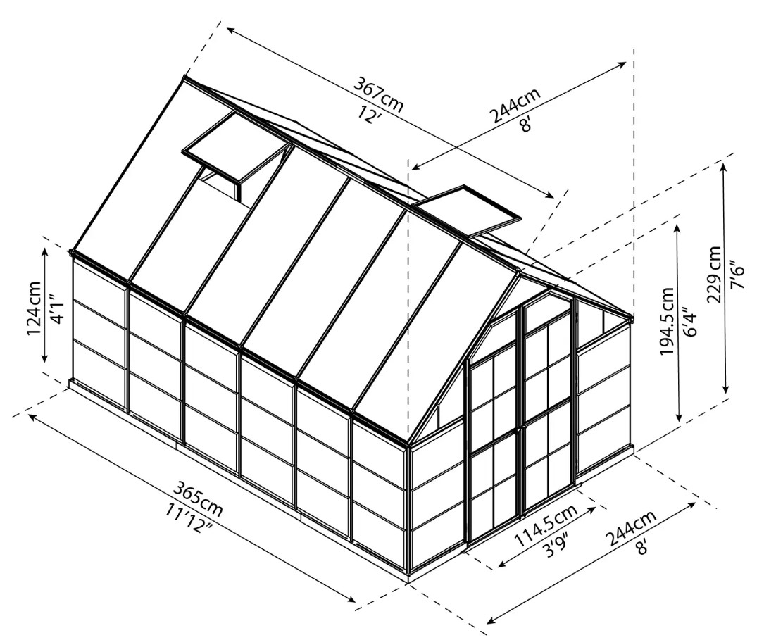 Теплица Palram – Canopia Balance 8x12 10
