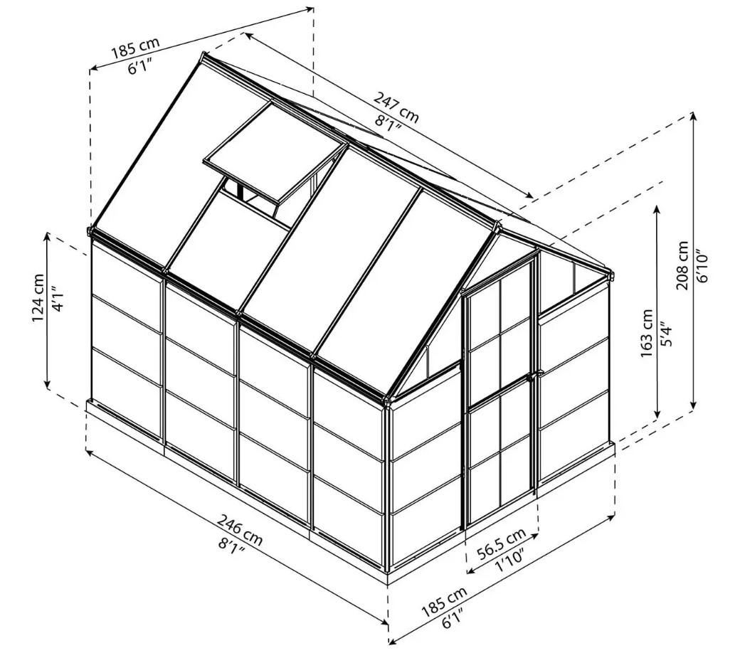 Теплица Palram – Canopia Hybrid 6x8 11