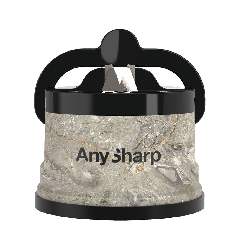 Точилка для ножей AnySharp ELITE пластиковый корпус цвет матовый серый, принт мрамор Any Sharp ASKSSTONE