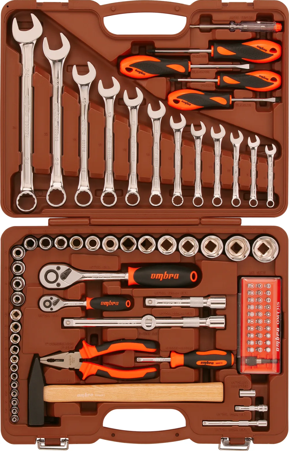 Набор инструмента универсальный 1/4", 1/2"DR, 88 предметов