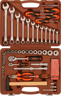 Набор инструмента универсальный 1/4", 1/2"DR, 88 предметов Ombra OMT88S