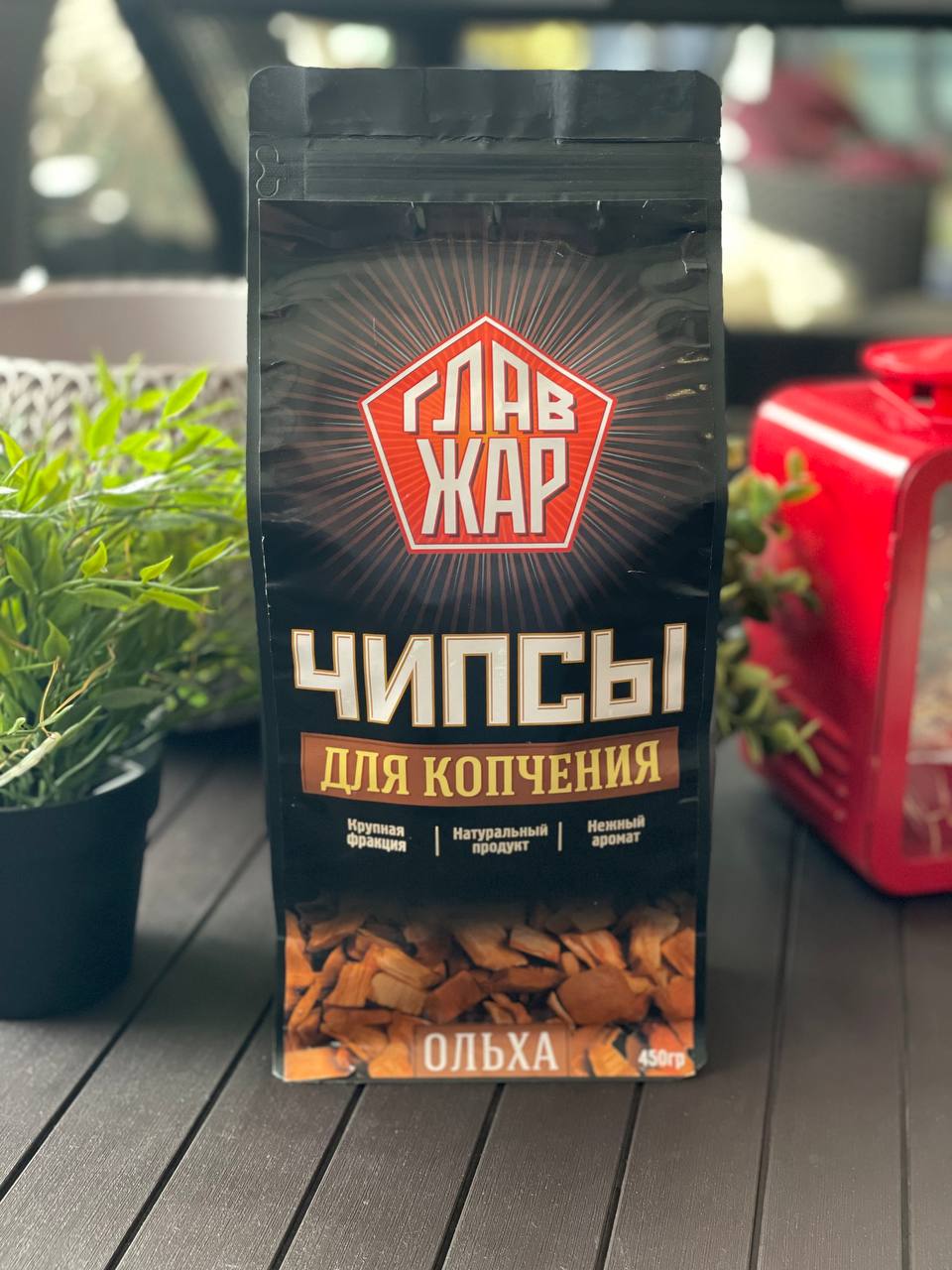 Древесные чипсы "ГлавЖар" Ольха крупной фракции 2
