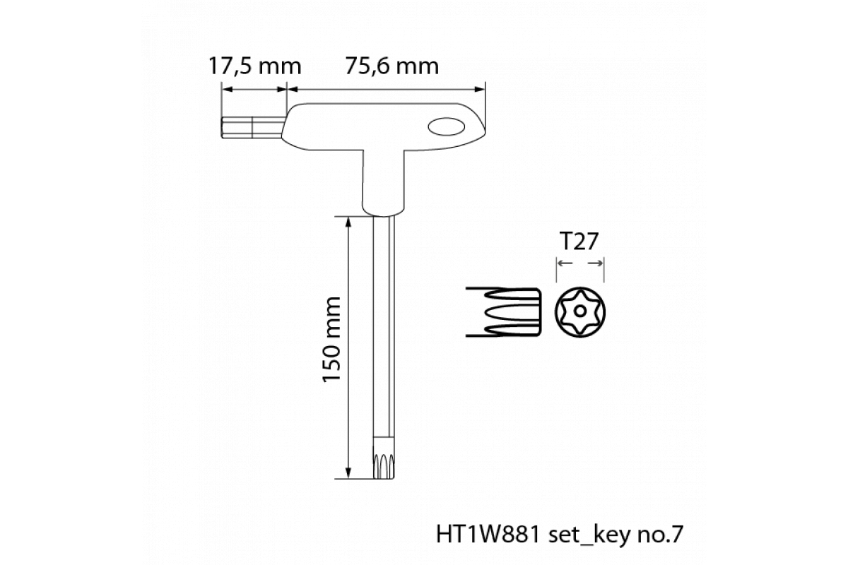 Набор Ключей  torx security типа "Т", 10 шт 6