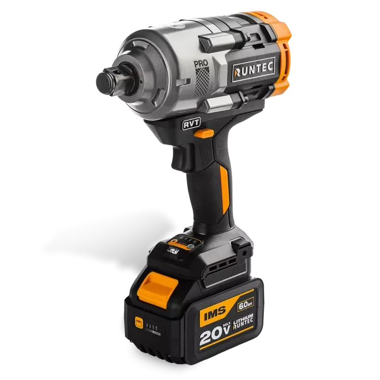 Гайковерт ударный аккумуляторный RUNTEC PRO 3/4", 20В, 2*6Ач, 1600Нм