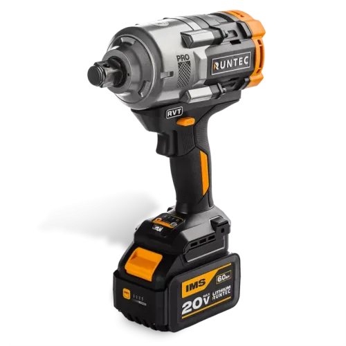 Гайковерт ударный аккумуляторный RUNTEC PRO 3/4", 20В, 2*6Ач, 1600Нм