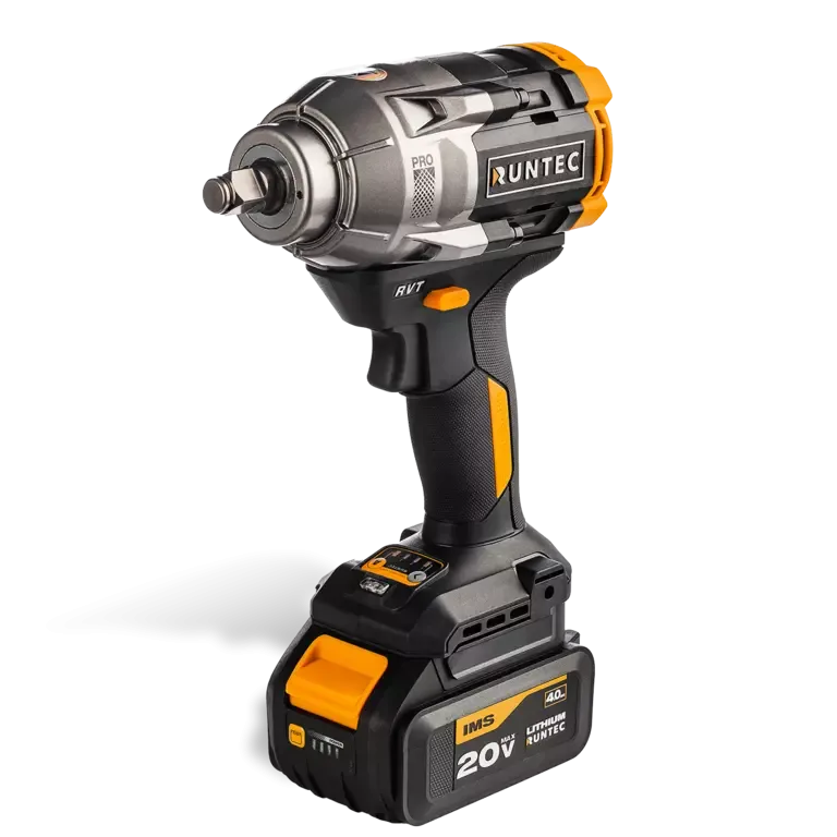 Гайковерт ударный аккумуляторный PRO 1/2", 20В, 2*4Ач, 1100Нм Runtec RT-IW1100