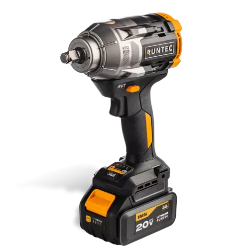 Гайковерт ударный аккумуляторный PRO 1/2", 20В, 2*4Ач, 1100Нм