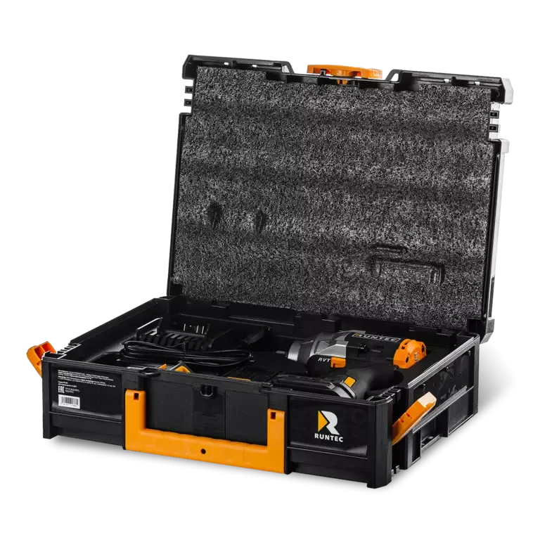 Гайковерт ударный аккумуляторный PRO 1/2", 20В, 2*4Ач, 1100Нм Runtec RT-IW1100