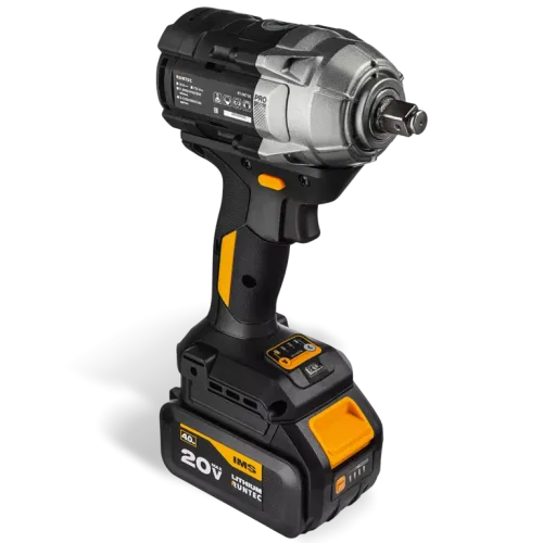 Гайковерт ударный аккумуляторный PRO 1/2", 20В, 2*4Ач, 750Нм 2