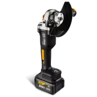 Шлифмашина угловая аккумуляторная PRO 125 мм, 20В, 2*4Ач, 900Вт RUNTEC RT-AG900