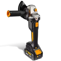 Шлифмашина угловая аккумуляторная PRO 125 мм, 20В, 2*4Ач, 900Вт RUNTEC RT-AG900