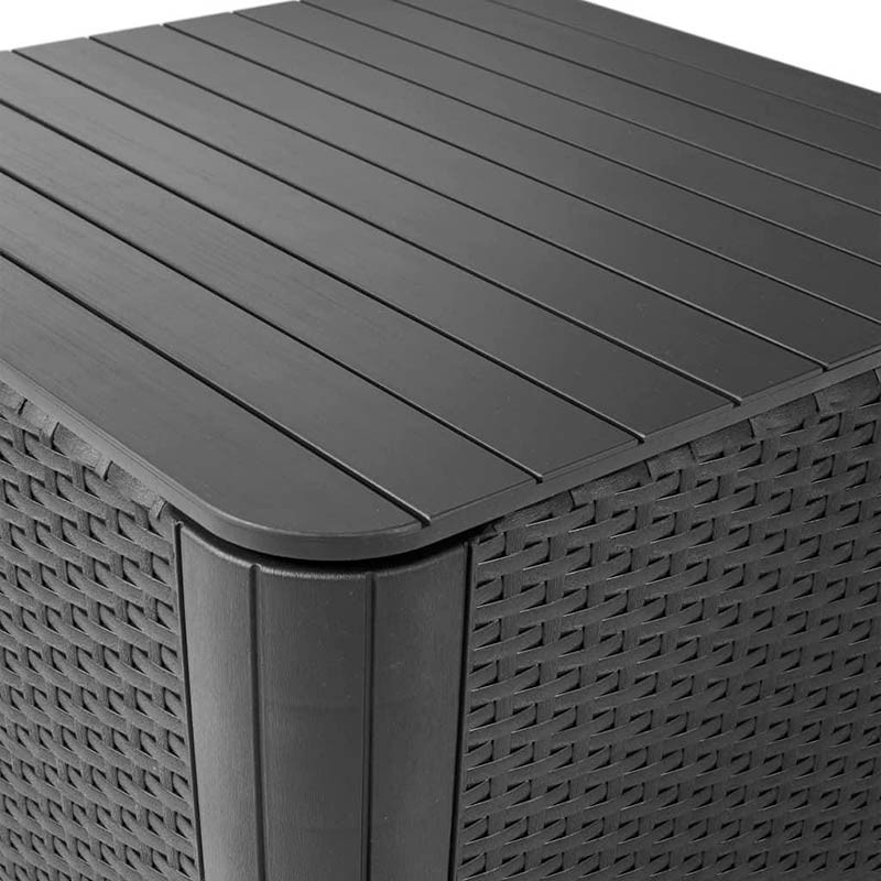 Стол-сундук LUZON PLUS FLAT WICKER GRAPHITE 115 L 2